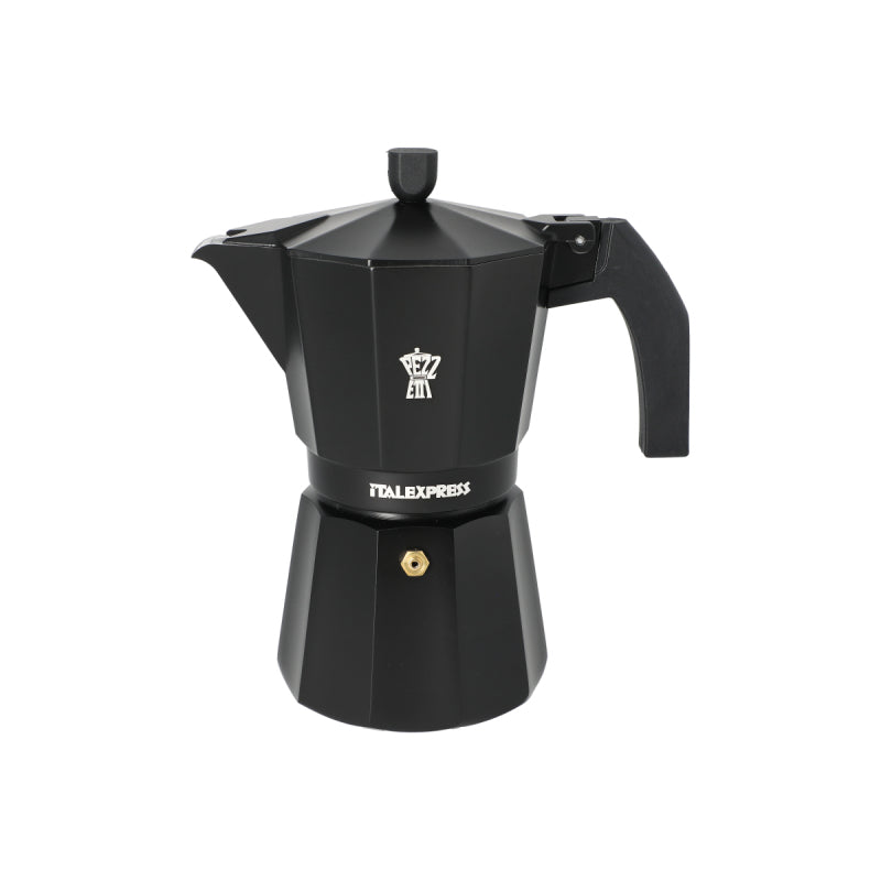 PEZZETTI ITALEXPRESS ALUMINIUM MOKA POT - 6 CUP COAL BLACK
