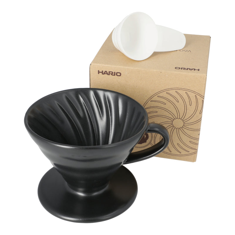 HARIO COFFEE DRIPPER V60 02 CERAMIC MATTE BLACK